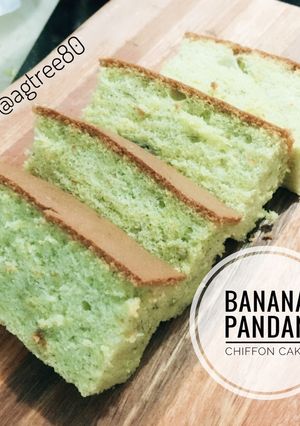 Foto resep Banana Pandan Chiffon Cake