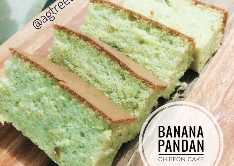 Resep Banana Pandan Chiffon Cake Anti Gagal