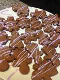Galletas decoradas de chocolate y naranja