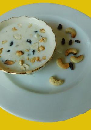 A picture of Sago kheer (Javarisi payasam in Tamil).