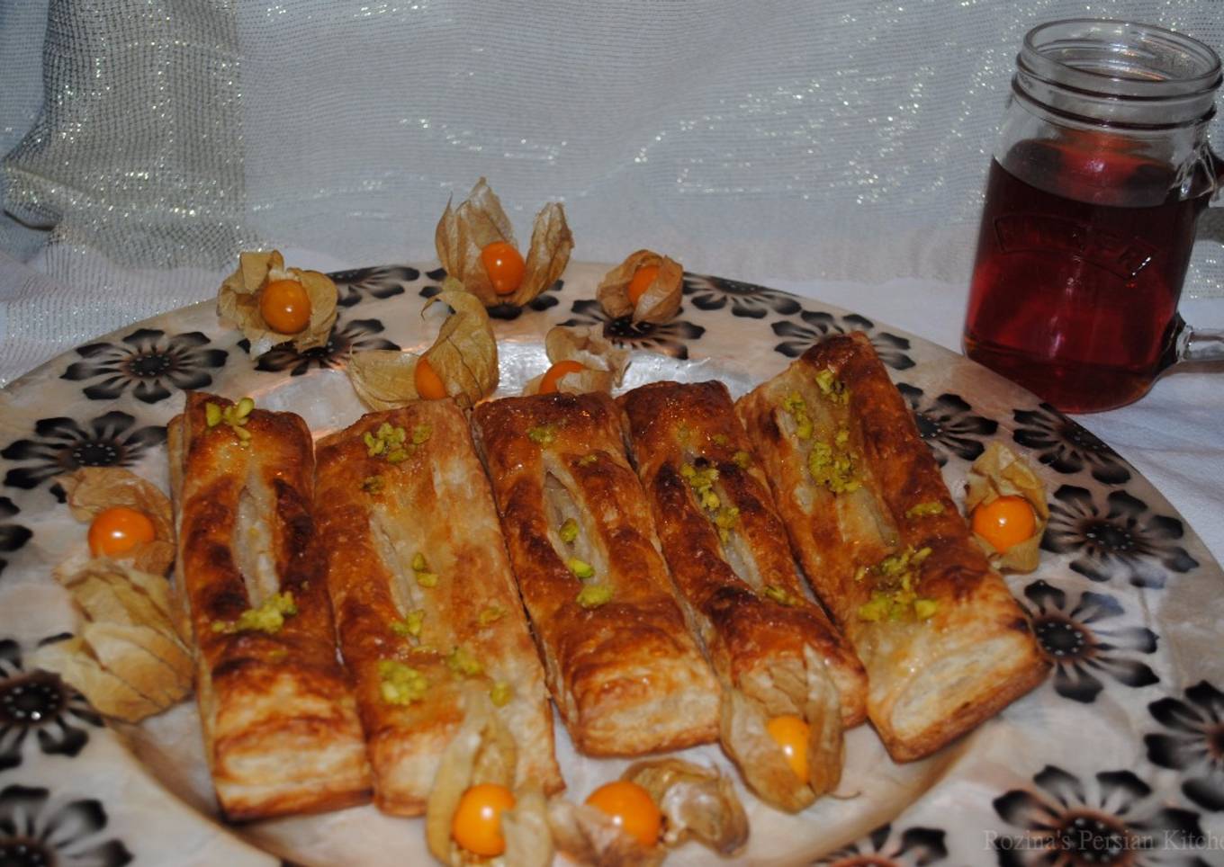 Persian zaban puff pastry