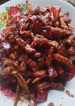 Foto resep Orek tempe teri kacang