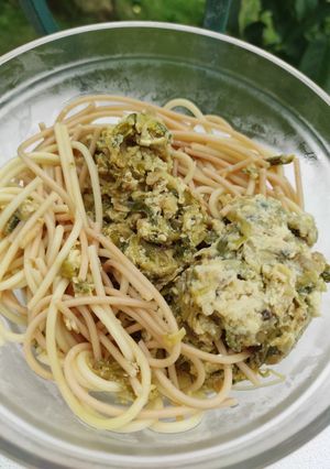 Une photo de Courgettes râpées au blanc d'œuf et parmesan