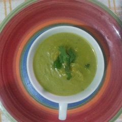 A picture of Cream of pea and Potato soup# author Marathon contest #.