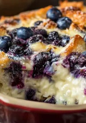 A picture of Blueberry Cottage Cheese Breakfast Bake.