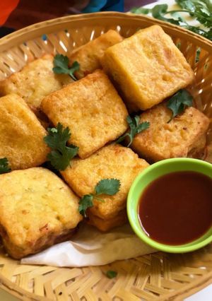 A picture of Stuffed bread pakora.