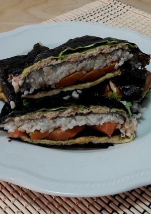 O poză a rețetei Folded kimbap.