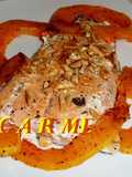 Filete de salmón a la plancha con calabaza