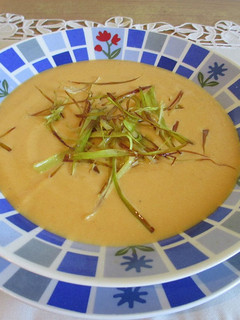 Una foto de Crema de zanahorias y puerros