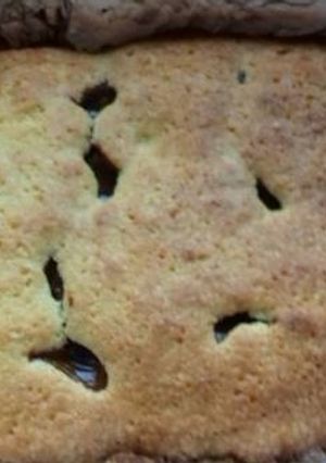 Una foto de Brownie de coco y dulce de leche
