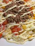 Ensalada de Arroz con Atún, Choclo, Arvejas  y Tomate
