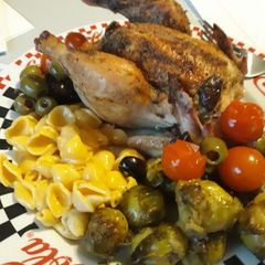 A picture of Rosemary Olive Relish Cornish Hens.
