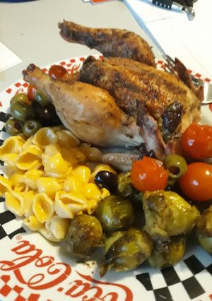 A picture of Rosemary Olive Relish Cornish Hens.