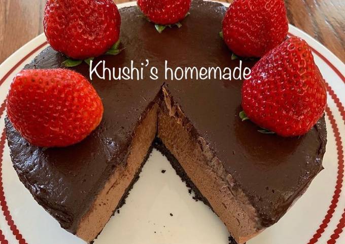 Recipe of Super Quick Strawberry chocolate cheese cake