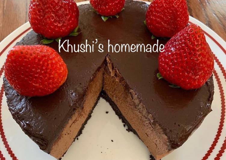 Recipe of Homemade Strawberry chocolate cheese cake