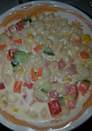 A picture of Macaroni milk salad.