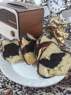 عکسی از دستور کیک دورنگ