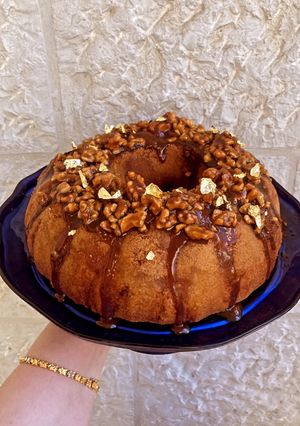صورة لوصفة كعكة ڤانيلا وتفاح