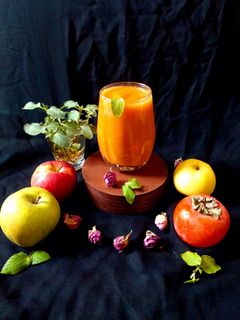 عکسی از دستور اسموتی سیب و خرمالو