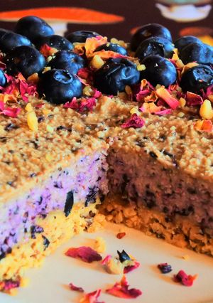 Una foto de Tarta de arándanos y frutos secos