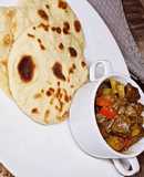 Liver sauce with Naan Bread