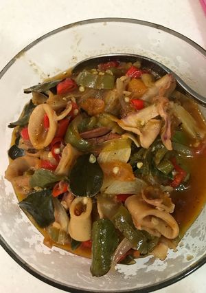 Foto resep Cumi asin sambel iris