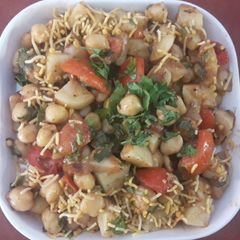 Chickpea chaat A picture of Chickpea chaat.