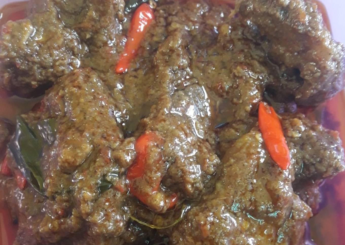 96. Rendang daging kambing *gak bau kambing