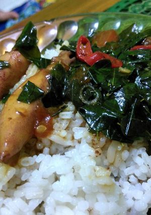 Foto resep Cumi asin manis daun kelor