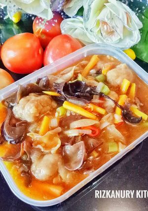 Foto resep Baso Jamur Asam Manis