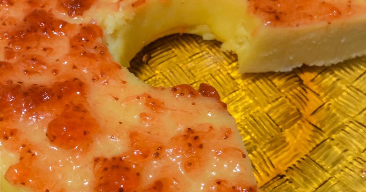 Resep Strawberry Cheese Cake Simple Ala Cafe (No mixer, no oven, dan no