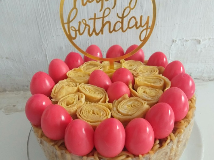 Resep Mie Birthday Cake Anti Gagal