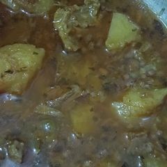 A picture of Mutton Aloo Beans Ka Salan.