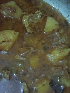 A picture of Mutton Aloo Beans Ka Salan.