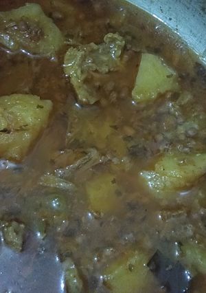 A picture of Mutton Aloo Beans Ka Salan.