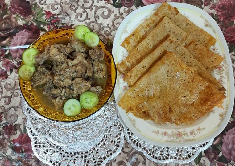 سوب بالدجاج مع الرخال
