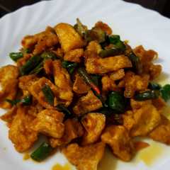A picture of Tumis tahu cabe ijo.