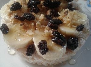 Una foto de Tartita de galleta de arroz para el desayuno
