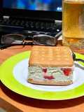 Matcha Strawberry Sandwich Ice Cream