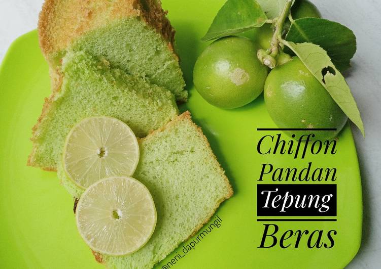 Chiffon Pandan Tepung beras (gluten free)