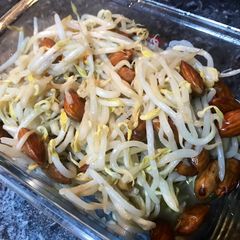 Bean sprouts with mixed nuts A picture of Bean sprouts with mixed nuts.