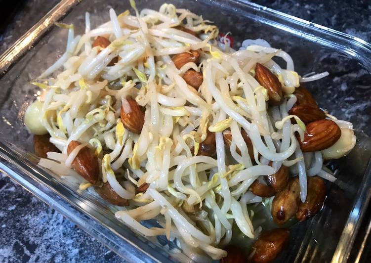 Easiest Way to Prepare Super Quick Homemade Bean sprouts with mixed nuts