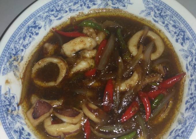 Cara Memasak Resep Cumi saori saus tiram