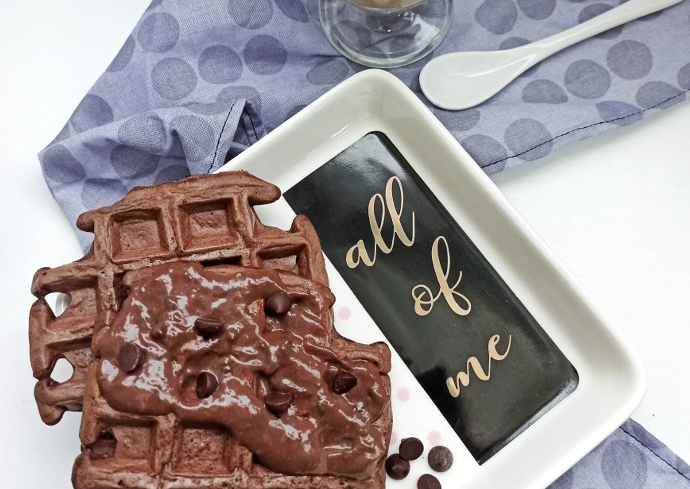Waffles de chocolate