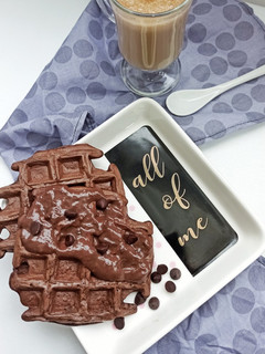 Una foto de Waffles de chocolate