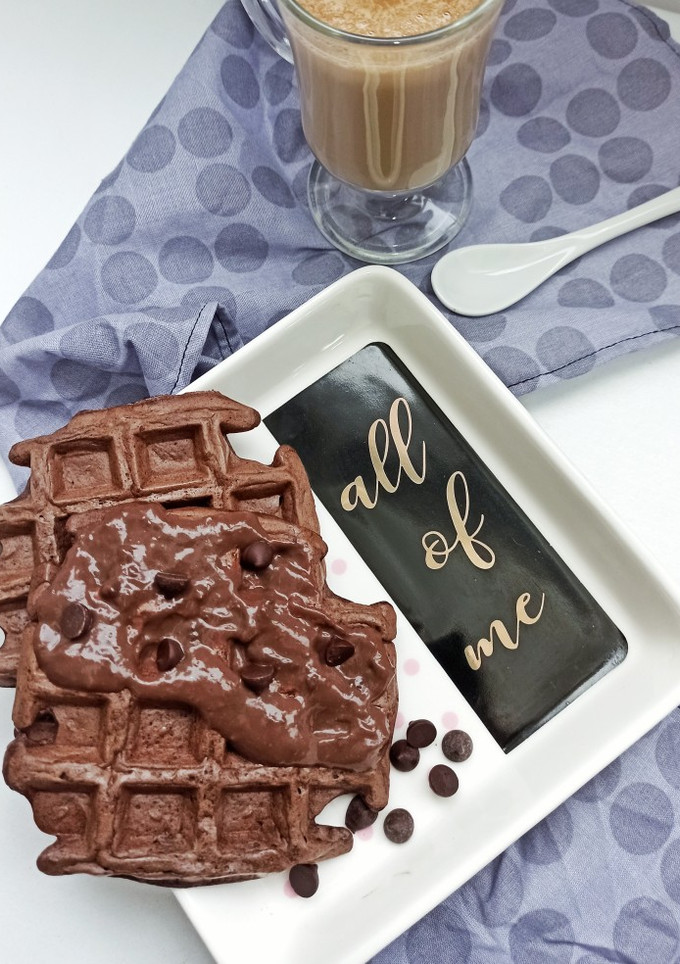 Una foto de Waffles de chocolate