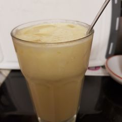 A picture of My Mango,Pear & Cornish Ice Cream juice. 😍.
