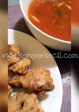 Foto resep Ayam Kampung Goreng Tepung (bukan Fillet) Saus Asam Manis