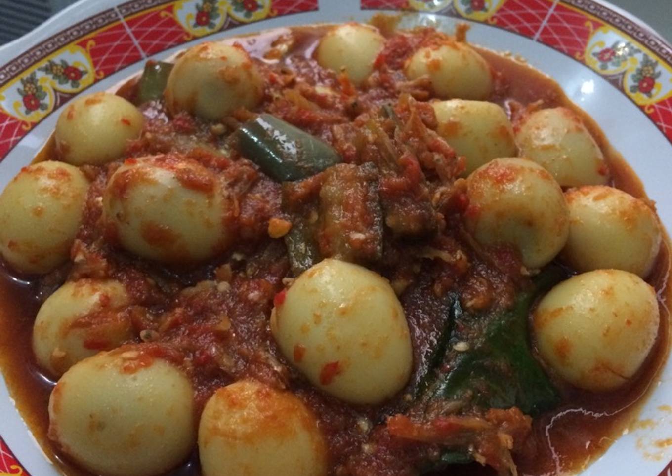 Balado 3T (Teri Terong Telorpuyuh)