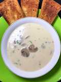 Sup Krim Jamur [Bonus: Resep garlic bread Roti Tawar]